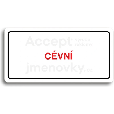 ACCEPT Piktogram CÉVNÍ - bílá tabulka - barevný tisk