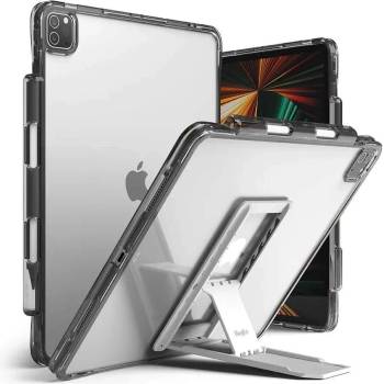 Ringke Fusion Combo Case - удароустойчив хибриден кейс и сгъавема поставка за iPad Pro 12.9 M1 (2021) (тъмносив)