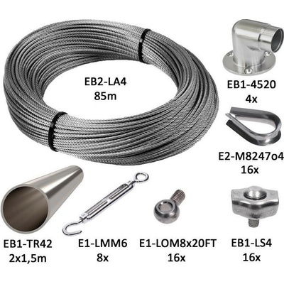 Montážna sada pre zelenú stenu (ø 4 mm), nerez AISI 304/316