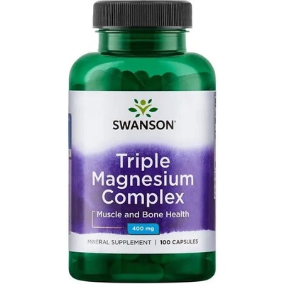 Swanson Triple Magnesium Complex, 400 mg, 100 капсули, Swanson (SW808)