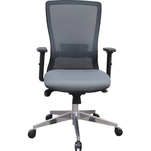 RFG Работен стол RFG Ergo 06 W (ARYA 06/CR03/NFILE05), до 120кг, дамаска/меш, хромирана база, Synchro механизъм, коригиране на височината, лумбална опора, ергономичен, сив (ARYA 06/CR03/NFILE05)