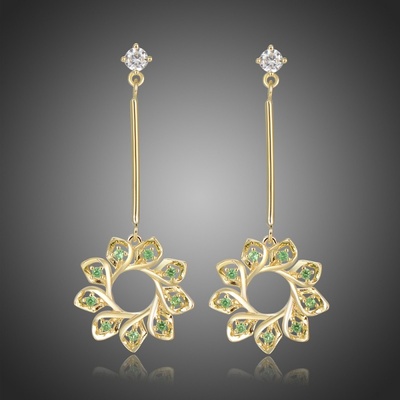 Victoria Filippi náušnice Swarovski Elements Remigio E0407 Zelená