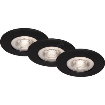 Briloner - К-кт 3x LED Лампа за вграждане в баня LED/4, 9W/230V IP44 черен (BL1300)