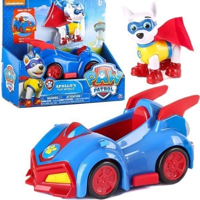 Spin Master Paw Patrol Tlapková Patrola vozidlo s figurkou Pup Mobile Apollo – Zboží Mobilmania