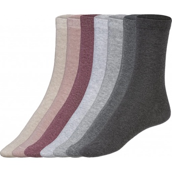 Esmara dámské ponožky 7 párů béžová/bordó/šedá