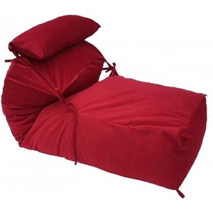 PUFRELAX Комплект, пуф легло и декоративна възглавница, 500л. Yoga XL - Red Diamond, Перящ се калъф, Пълнеж с микс от мемори пяна и дунапрен, Гама Plush honey (PUF-M-YXLP-PH-REDM) - topmarket