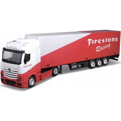 BburagoNákladné auto s prívesom MB Actros Gigaspace Firestone 1:43