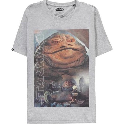 Pánské tričko Jabba The Hutt šedá šedé
