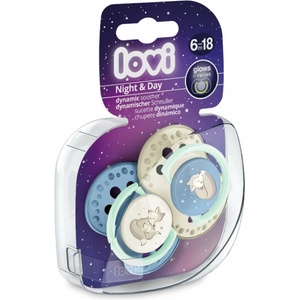 LOVI Залъгалка силикон Night&Day 6-18м, 2 бр