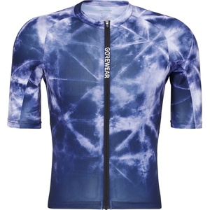 GORE Wear Мъжка фланелка с къс ръкав за колоездене GORE Wear Spinshift Shibory 2.0 Jersey Cycling jersey - Orbit Blue / White (056-4406-0111)