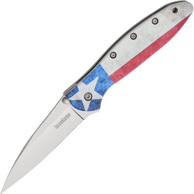 Kershaw LEEK ALUM LONE STAR/SIL 14C28N, Aluminum, Linerlock K-1660LS