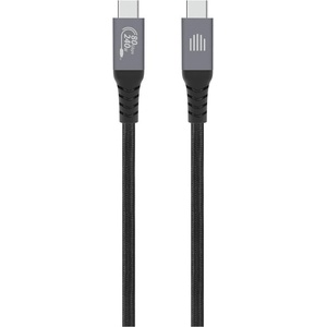 Dviced USB4 Braided Cable, 80 Gbps, 240 W, (Thunderbolt compatible), 1m - black (DV120014) - istyle