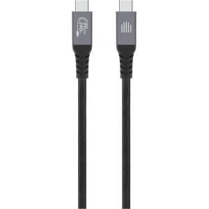 Dviced USB4 Braided Cable, 80 Gbps, 240 W, (Thunderbolt compatible), 1m - black (DV120014)