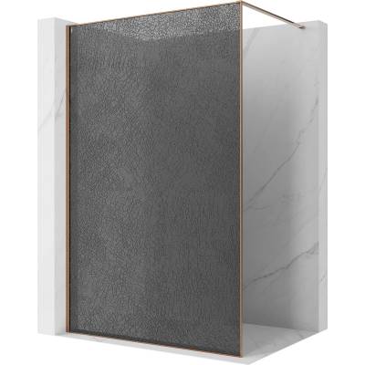 Mexen Kioto душ кабина, 130 x 200 см, трошено графит 12 мм, розово злато (800-130-101-60-44-X)