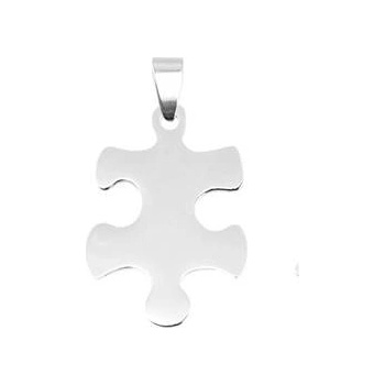 Šperky4U Ocelový přívěšek destička puzzle levé DR1294 L