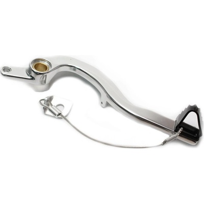 Brzdový pedál MOTION STUFF 83P-0610202 silver body, black steel fixed tip Steel Fixed Tip – Zbozi.Blesk.cz