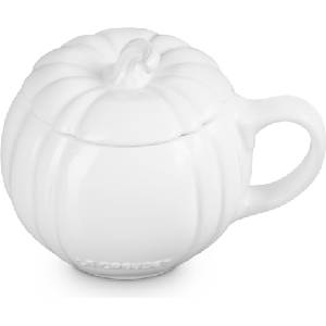 Le Creuset чаша за кафе/чай, мотив тиква, 400 мл, бяла (80313400100003)