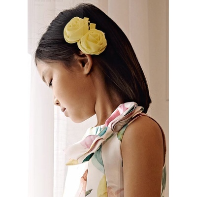 Abel & Lula Klipy do vlasů růžičky žluté