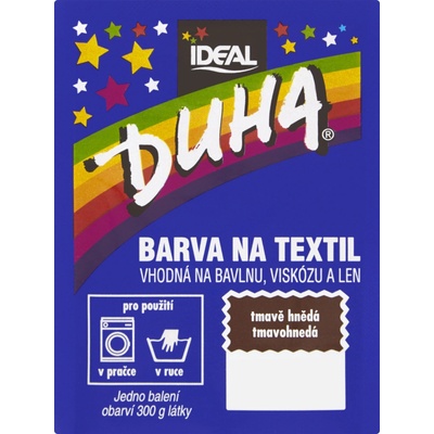 Duha farba na textil na bavlnu tmavohnedá 15 g