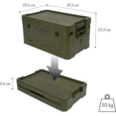 Nils Skládací box s víkem Camp NCB4001 50 l
