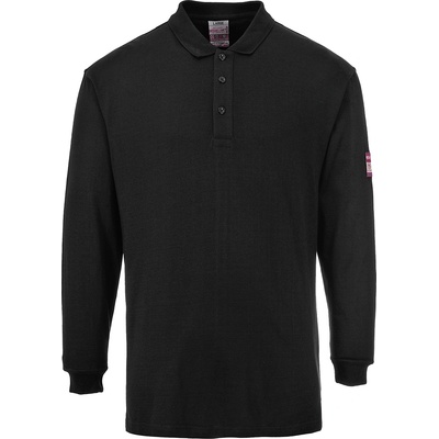 Portwest modaflame fr10 / Огнеупорна антистатична поло тениска - Черна s (fr10bkrs)