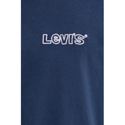 Levi's Памучна тениска Levi's в синьо с принт (22491)