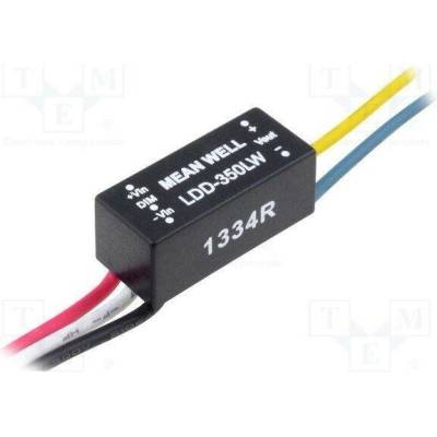 MEAN WELL LDD-350LW Měnič: DC/DC; 11W; Uvst: 9÷36VDC; Uvýst: 2÷32VDC; Ivst: 350mA; vodiče