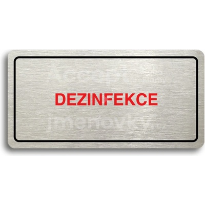 ACCEPT Piktogram DEZINFEKCE - stříbrná tabulka - barevný tisk