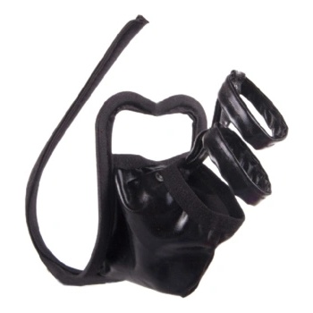 SuperLove Invisible Strapless Sexy C String for Men Black