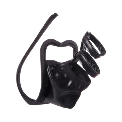 SuperLove Invisible Strapless Sexy C String for Men Black