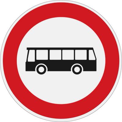 Dopravní značka B5 Zákaz vjezdu autobusů