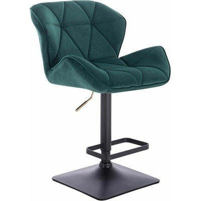 LuxuryForm Design Milano Velur na čiernej hranatej podstave zelená