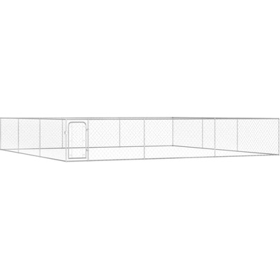 vidaXL Venkovní psí kotec pozinkovaná ocel 600 x 600 x 100 cm 9799.170821