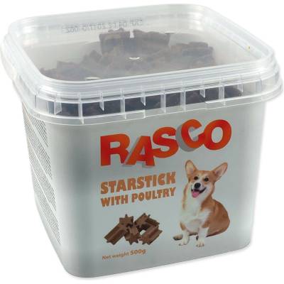 Pochúťka Rasco tyčinky hydinové v tvare hviezdy 2,5 cm 500 g