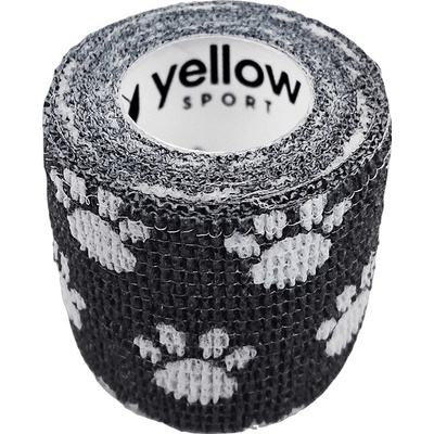 yellowSPORT Samolepiaca elastická bandáž 5 cm x 4,5 m Čierna labky
