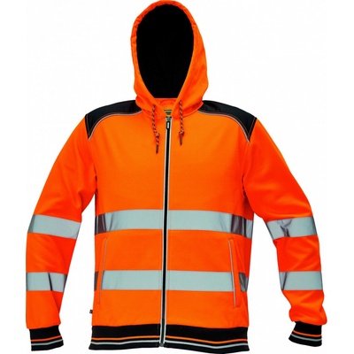 Cerva Knoxfield HI-VIS reflexní mikina s kapucí červená