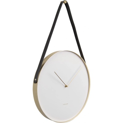 Karlsson Стенен часовник Belt на ремък бял (KA5767WH)