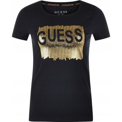 GUESS Dámske tričko s logom W2RI00 J1311 Čierne