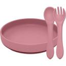 PETITE&MARS Set jedálenský silikónový Intense Ochre TAKE&MATCH 2 ks