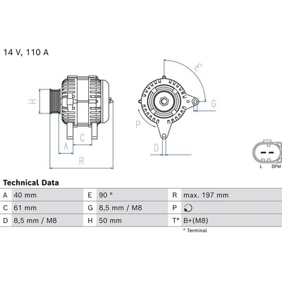 BOSCH 0 986 084 810 generátor (0986084810)