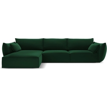 Mazzini Sofa Тъмнозелен кадифен ъглов диван (ляв ъгъл) Vanda - Mazzini Sofas (MAZ_LC_51_F1_VANDA3)