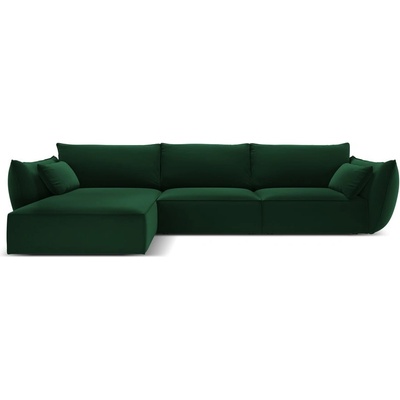 Mazzini Sofa Тъмнозелен кадифен ъглов диван (ляв ъгъл) Vanda - Mazzini Sofas (MAZ_LC_51_F1_VANDA3)