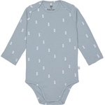 Lassig Бебешко боди с дълъг ръкав Lassig - Blocks, 86/92 cm, 12-24 м, Light Blue (4066239101082) - ozone