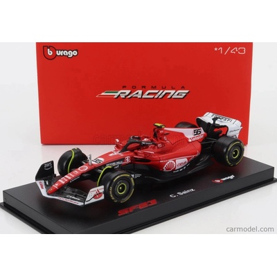 Bburago Ferrari F1 Sf-23 Team Scuderia Ferrari N 55 Las Vegas Usa Gp 2023 Carlos Sainz With Pilot And Showcase Červená Bílá Černá 1:43