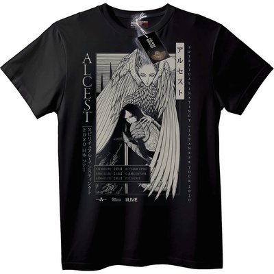 NOONEBRAND Тениска ALCEST Духовен инстинкт Турне 2020 - 7XL, Black