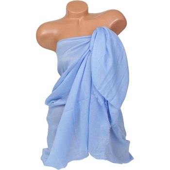 Нежно плажно парео в син цвят