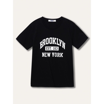 Winkiki kids Wear chlapecké tričko s krátkým rukávem Brooklyn černá bílá