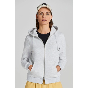 Gant Reg Tonal Shield Zip Hoodie šedá
