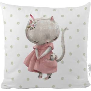 Butter Kings Памучна бебешка възглавница Мишка, 45 x 45 cm Little Mouse - Butter Kings (H102_cushion_cotton)