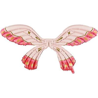 Party Deco Фолиев Балон Крила на Пеперуда, Розово